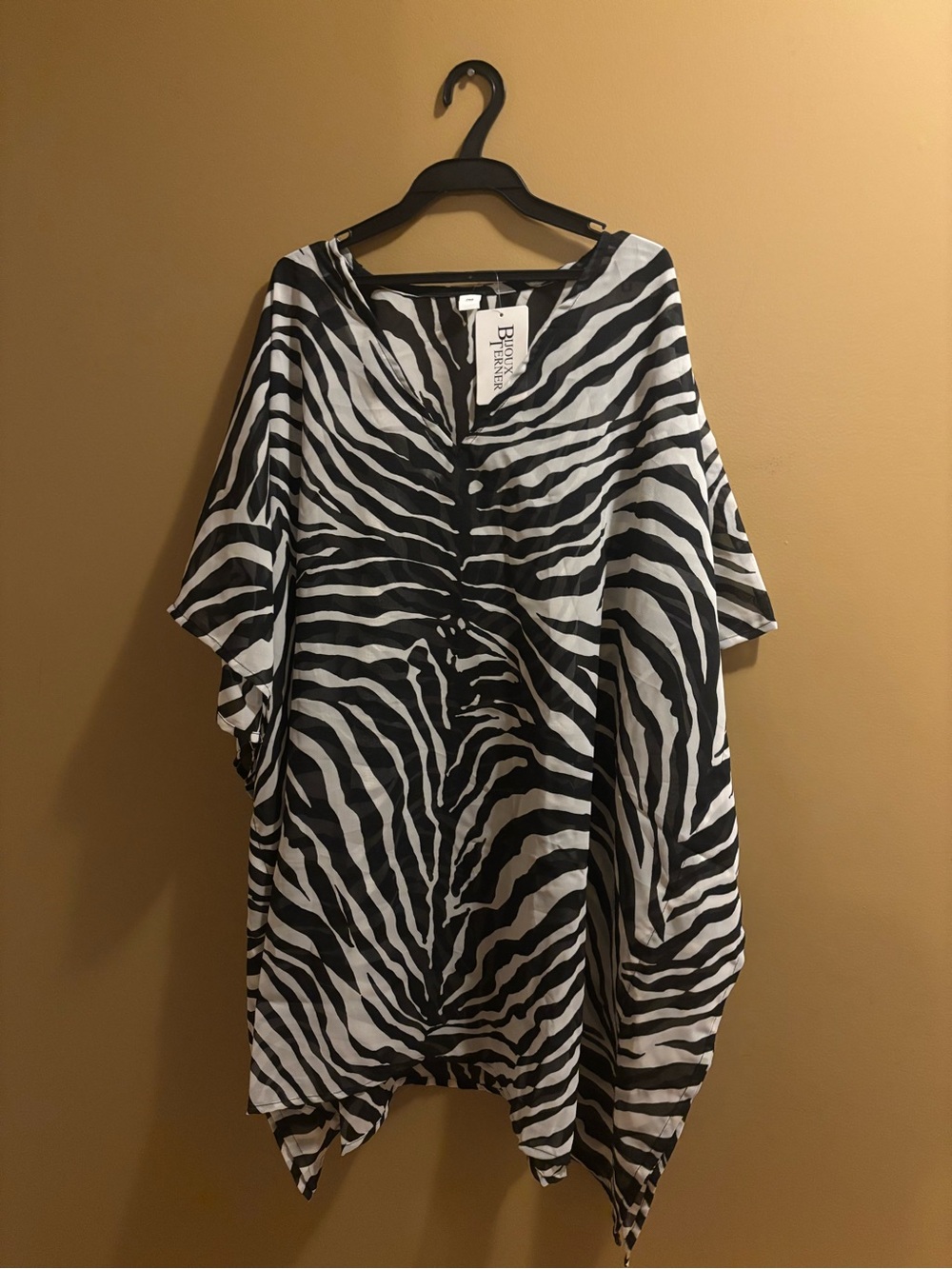 💟Bijoux Terner Black and White Zebra Coverup Tunic
